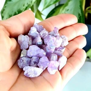 Aura Amethyst Crystal Nuggets - Small Crystals for Crafting & Jewelry Making